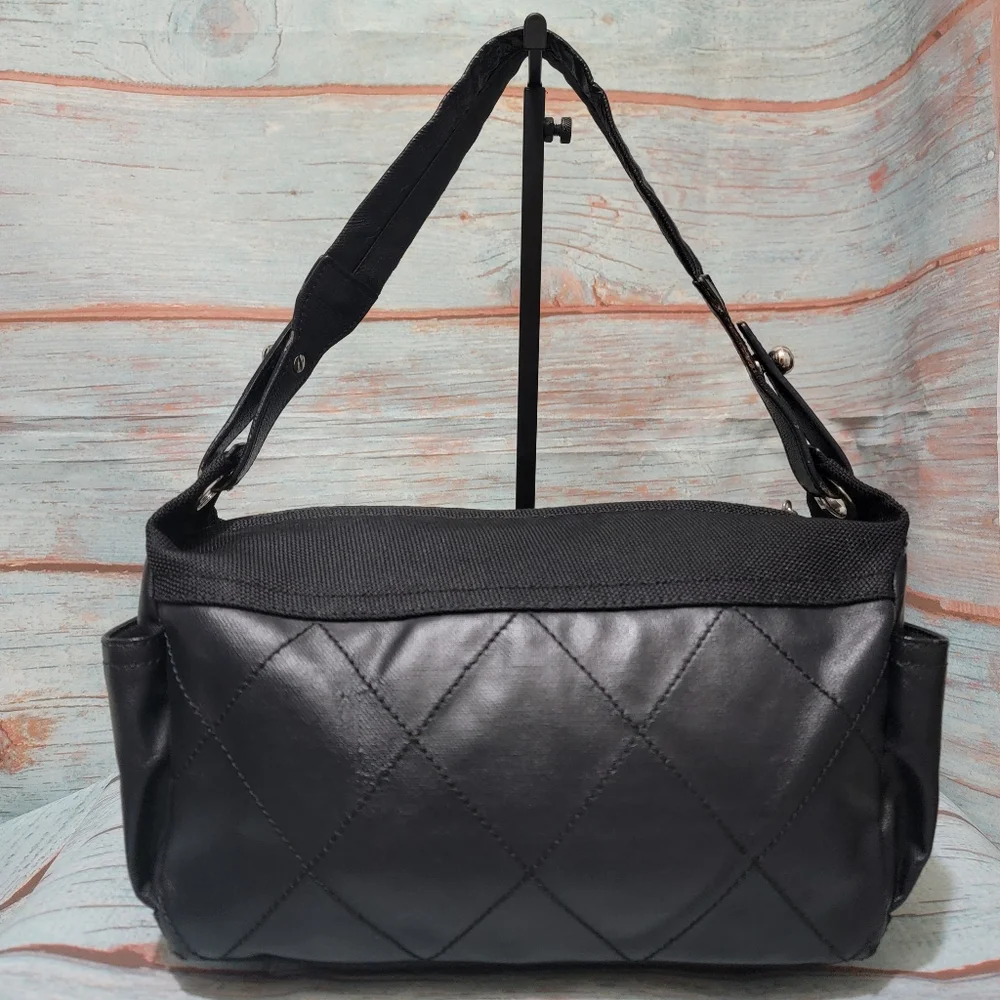 🟢Final Price!! RARE Authentic Chanel Paris Biarritz Canvass CC Shoulder Bag